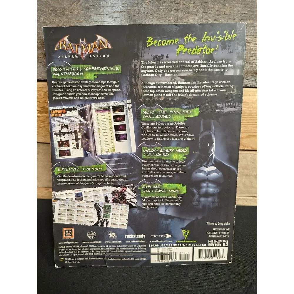 Batman Arkham Asylum Brady Games Signature Series Guide 9780744011562